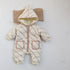 Winter cotton-padded baby jumpsuit plus velvet winter cotton-padded jacket