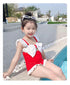 Girl's One-Piece Swimsuit Girl's Strap Bow Swimsuit