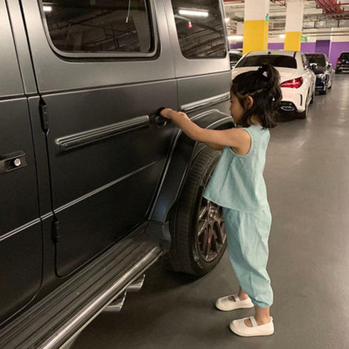 Girls Summer Plaid Suit