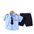 Boys short sleeve suit two-piece set