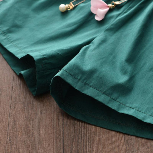 Summer girls top shorts two-piece suit