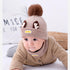 Boy and girl babies thick wool knitted hats in autumn and winter