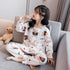 Spring And Autumn Girls Cute Bear Pajamas Set