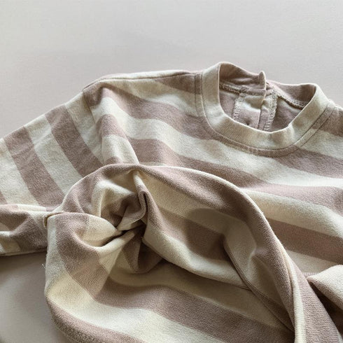 Children's Striped Tee Casual Joker Long Sleeve Top