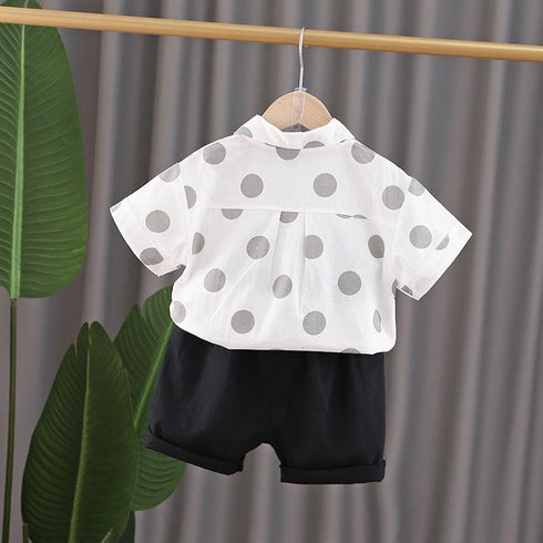 Children's summer boys short sleeve shorts suit