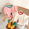Children's Summer Colorblock Short Sleeve