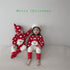 Baby climbing clothes baby cute Spring Festival Christmas plus velvet jumpsuit New Year snowman love climbing clothes send hat