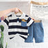 Infant Stripe T-shirt Short Sleeve Two Piece Set