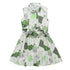 Mommy And Me Print Sleeveless Bow Belt Parent-child Dress