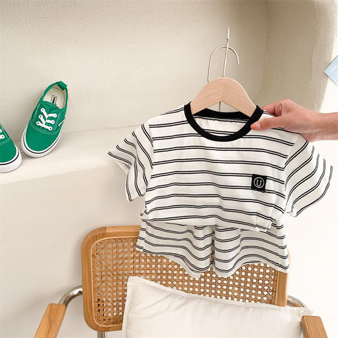 Summer color matching breathable two-piece set