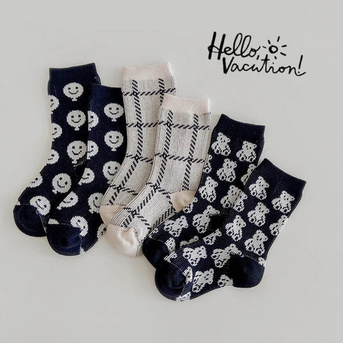 Baby Bear Balloon Socks Double Needle Children Socks