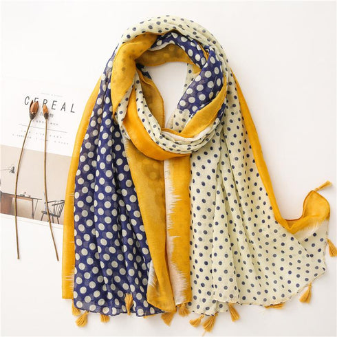 Small Fresh Cotton and Hemp Scarf Bohemian Printed Scarf