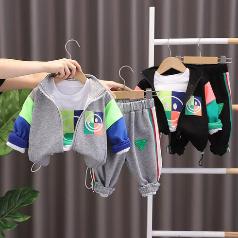 Children's Spring and Autumn Dress Coat Set of Three