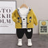 Spring and Autumn Boys Hooded Long Sleeve Zipper Shirt Set of Three