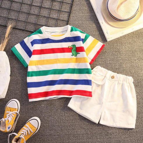 Summer Children's T-shirt Pants Two-Piece Set