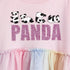 Panda children's gauze dress long sleeve color dress
