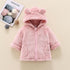 Children's winter plush Joker cardigan padded hooded coat