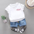 Boys short sleeve suit summer two-piece set