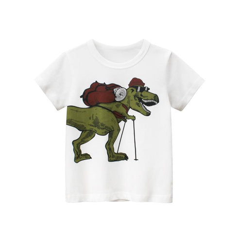 Summer cartoon dinosaur short sleeve