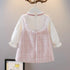 Little Fragrant Style Dress Spring and Autumn Girl Bow Foreign Style Baby Girl Princess Dress