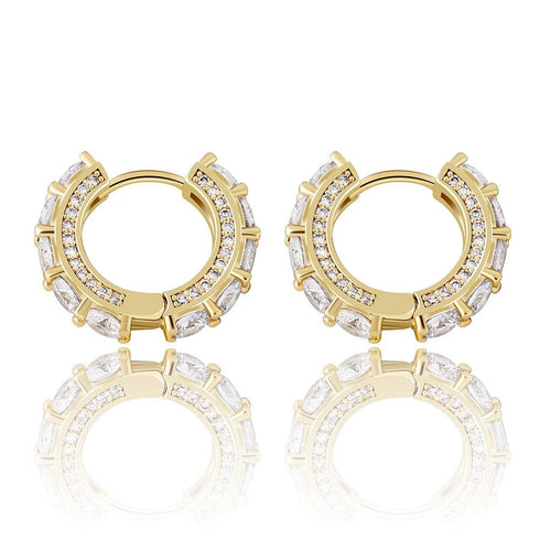 Ring Earrings Zircon Hip Hop Earrings