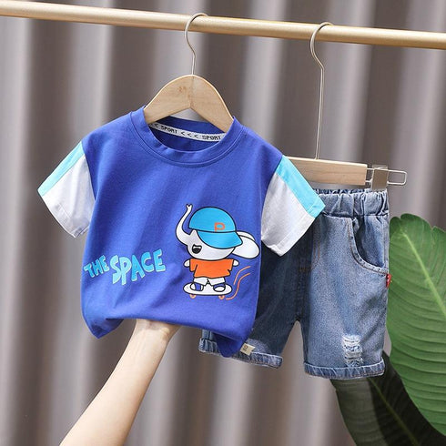 Boys summer short sleeve suit