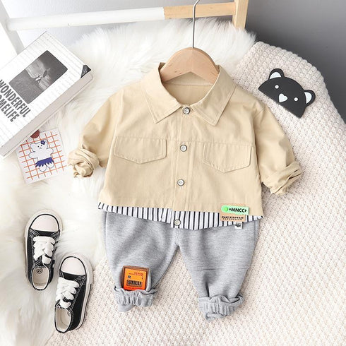 Boys suit spring and autumn two-piece set