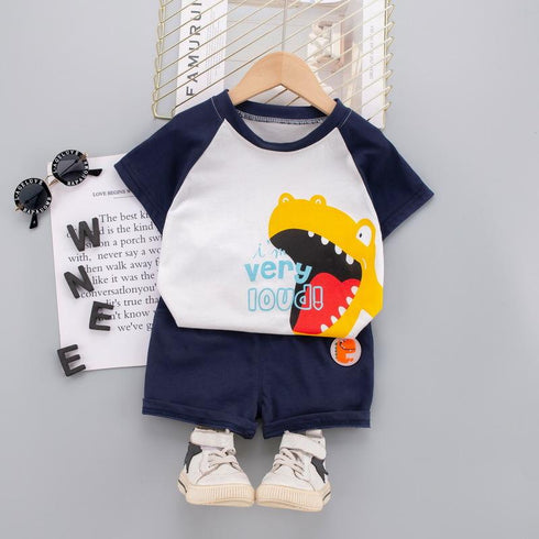 Boys short sleeve suit two-piece set