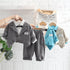 Spring and autumn boys casual long sleeve three-piece set