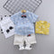 Boys summer suit short sleeve shirt shorts two-piece set