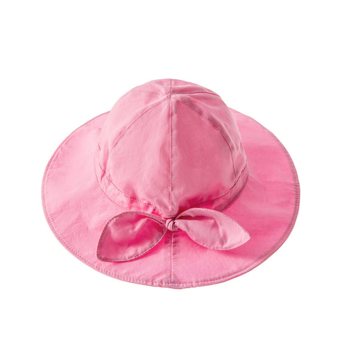 Children's Bow Solid Color Sun Hat