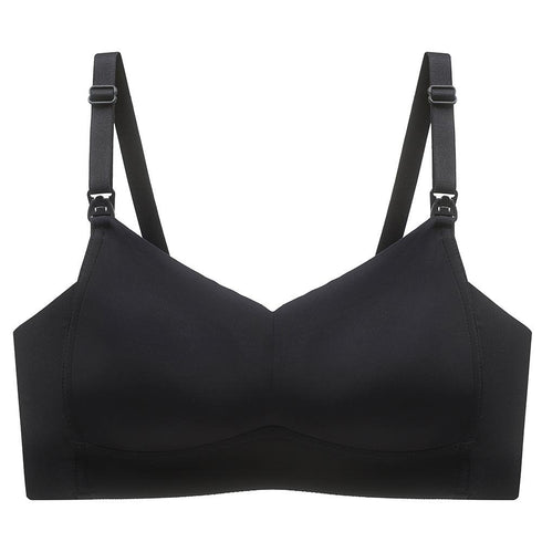 Modal mulberry silk without steel ring, breast-wiping breast-feeding bra with open button on the breast-feeding underwear for pregnant women