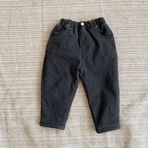 Children's winter plus velvet padded denim pants baby stretch denim leggings