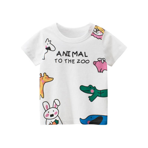 Short-sleeved animals for girls in summer