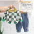 Spring and Autumn Boys Long Sleeve Pants Two-Piece Set