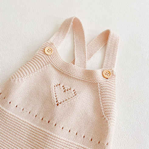 Love hollow straps knitted jumpsuit fart triangle climbing suit