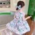 Girls Summer Dress 2022 New Girls Sweet Printed Princess Dress