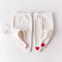 Spring and autumn baby baby cute heart-shaped plus velvet leggings