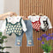Casual Sweater Vest Three Piece Set Baby Girl Lapel Shirt Long Sleeve Set