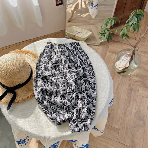 Children's floral anti-mosquito pants thin casual pants air-conditioned pants