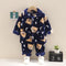 Autumn and winter children's home clothes pajamas two-piece set