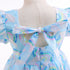 Girl's Bubble Sleeve Dress Rainbow Print Paggy Dress Children's Wear