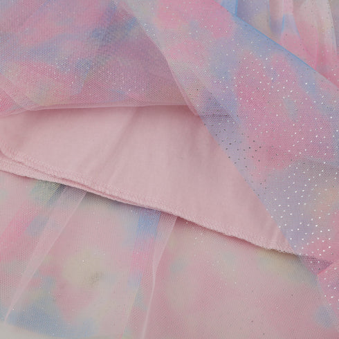 Butterfly Bead Girl Dress Spring And Summer New Foreign Style Girl Children's Short Sleeve Gauze Skirt