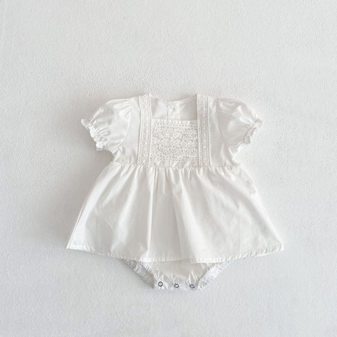 Summer Lace Bubble Short Sleeve Baby Ha Skirt Jumpsuit Climbing Clothing