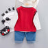Boys shirt knitted sweater waistcoat vest children's suit set of three