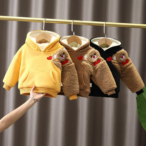 Winter boy plus velvet padded warm coat