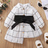 Long Sleeve Plaid Dress Belt