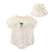 Summer New Baby Girl Jumpsuit Baby Girl Floral Hat Fart Suit Two-piece Sweet And Cute