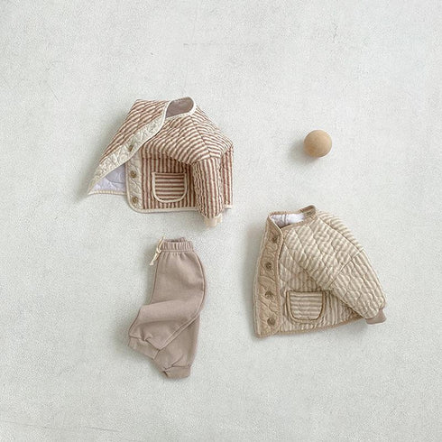 Autumn vintage diamond wavy double coat