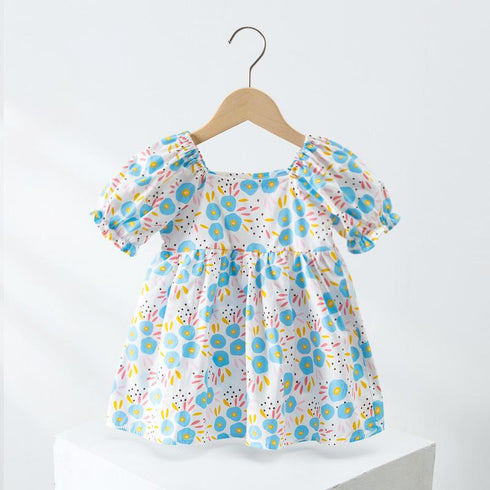 New Sweet Children's Dress Girls Summer Dress Children's Flower Dress Princess Dress